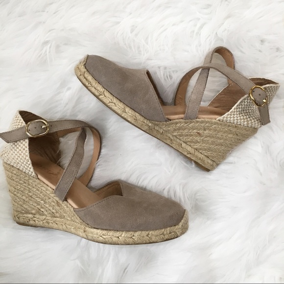 Cordani Shoes - Cordani Suede Leather Espadrille Wedges